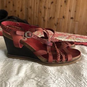 Kickers wedge sandals size 40/9.5